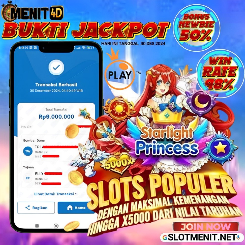 BUKTI KEMENANGAN JACKPOT SLOT TGL 30 DESEMBER 2024