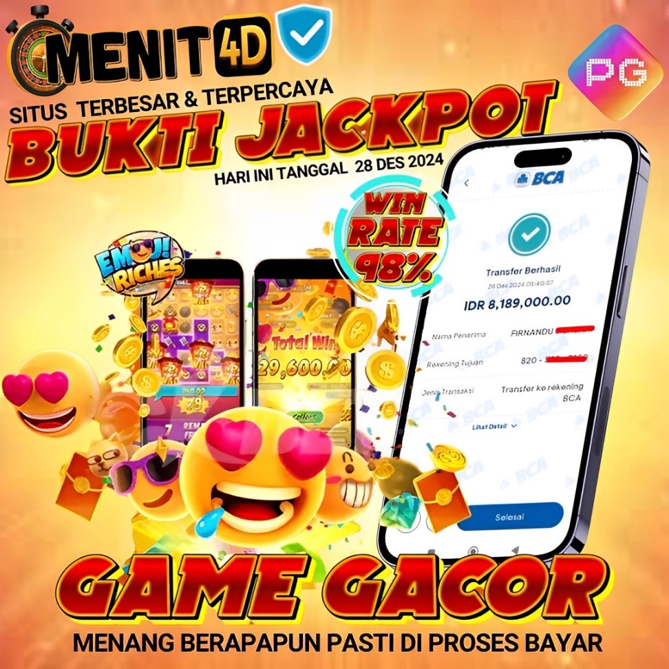 BUKTI KEMENANGAN JACKPOT SLOT TGL 28 DESEMBER 2024