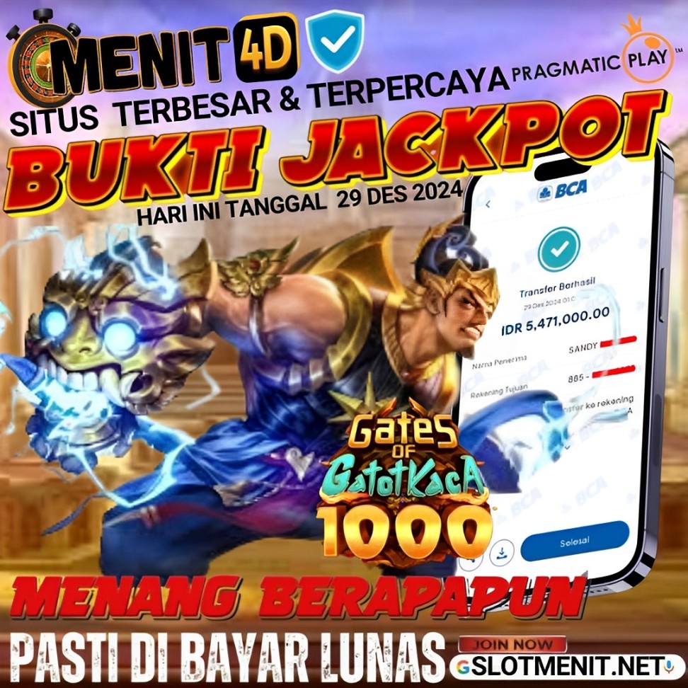 BUKTI KEMENANGAN JACKPOT SLOT TGL 29 DESEMBER 2024