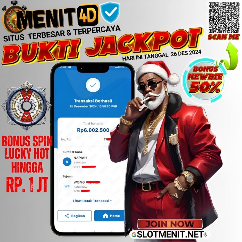 BUKTI KEMENANGAN JACKPOT SLOT TGL 26 DESEMBER 2024