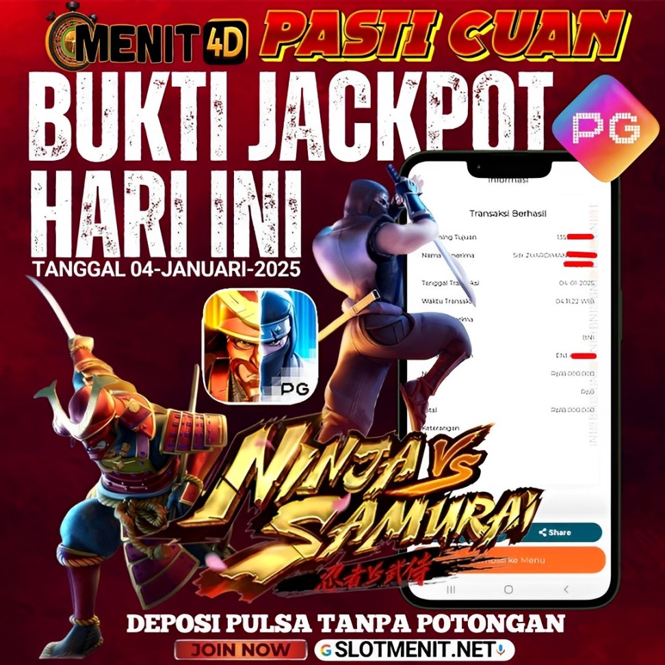 BUKTI KEMENANGAN JACKPOT SLOT TGL 04 JANUARI 2025