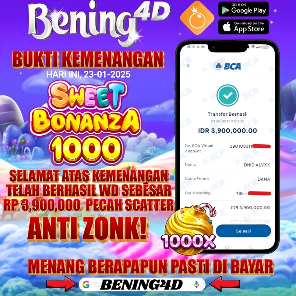 BUKTI KEMENANGAN JACKPOT SLOT TGL 23 JANUARI 2025