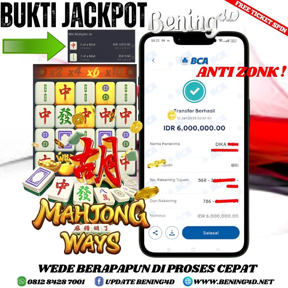 BUKTI KEMENANGAN JACKPOT SLOT TGL 12 JANUARI 2025