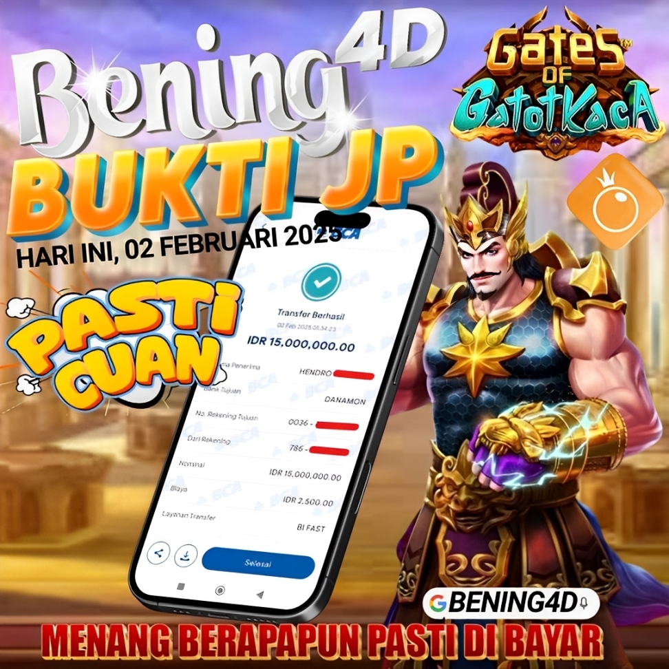 BUKTI KEMENANGAN JACKPOT SLOT TGL 02 FEBRUARI 2025