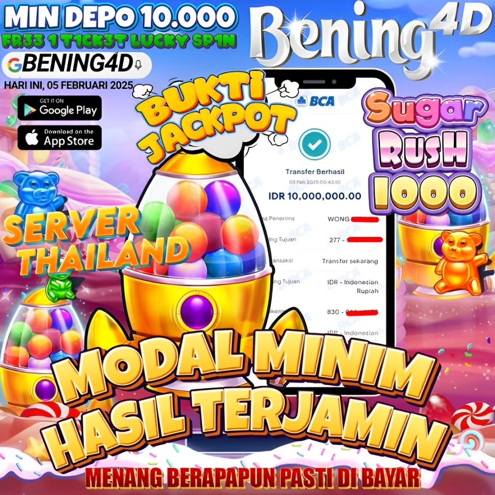 BUKTI KEMENANGAN JACKPOT SLOT TGL 05 FEBRUARI 2025