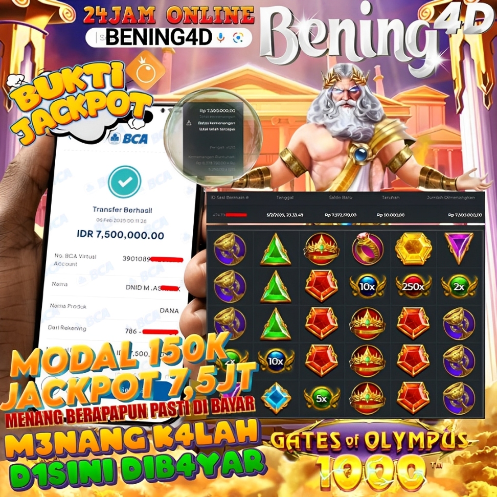 BUKTI KEMENANGAN JACKPOT SLOT TGL 06 FEBRUARI 2025