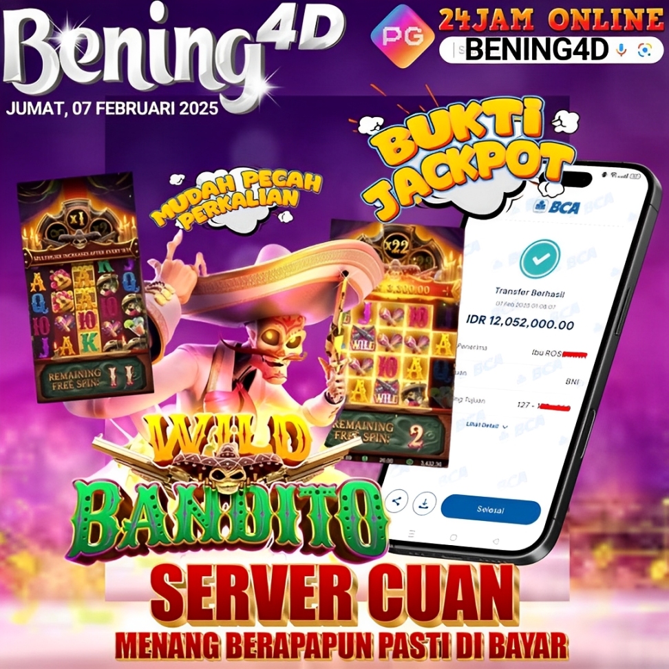 BUKTI KEMENANGAN JACKPOT SLOT TGL 07 FEBRUARI 2025