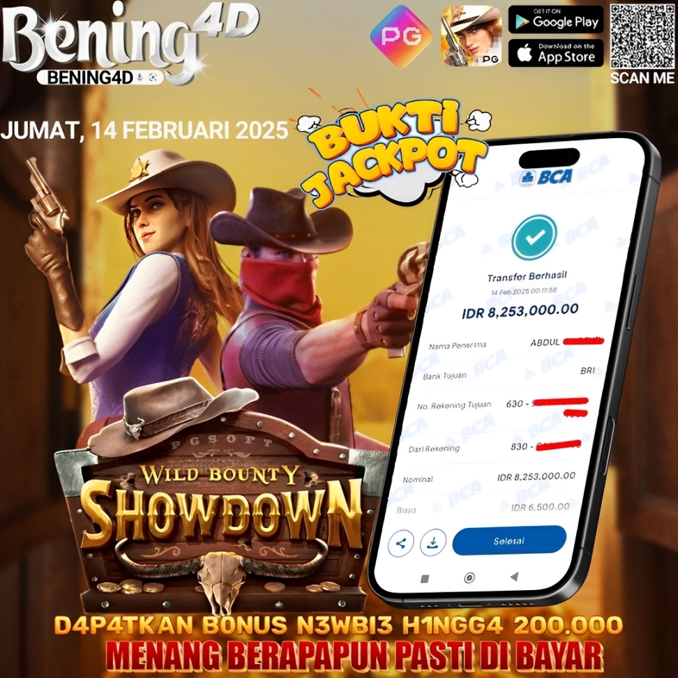 BUKTI KEMENANGAN JACKPOT SLOT TGL 14 FEBRUARI 2025