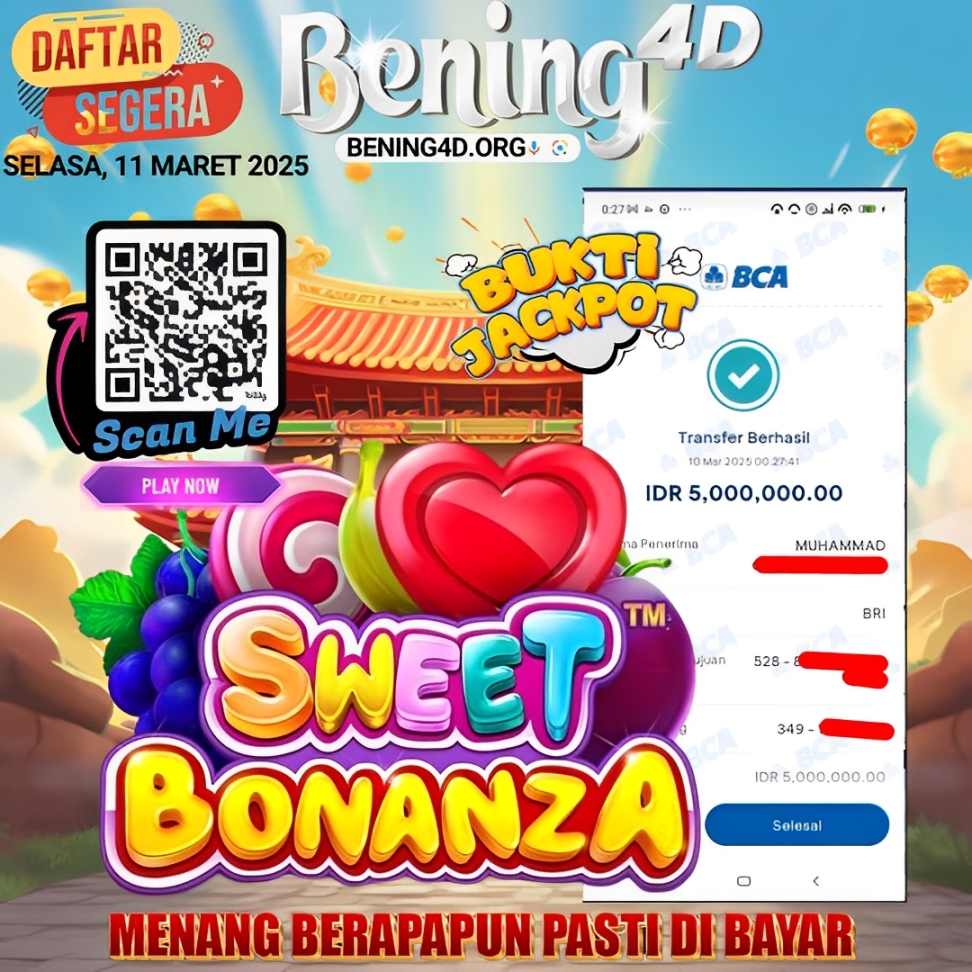 BUKTI KEMENANGAN JACKPOT SLOT GACOR TGL 11 MARET 2025