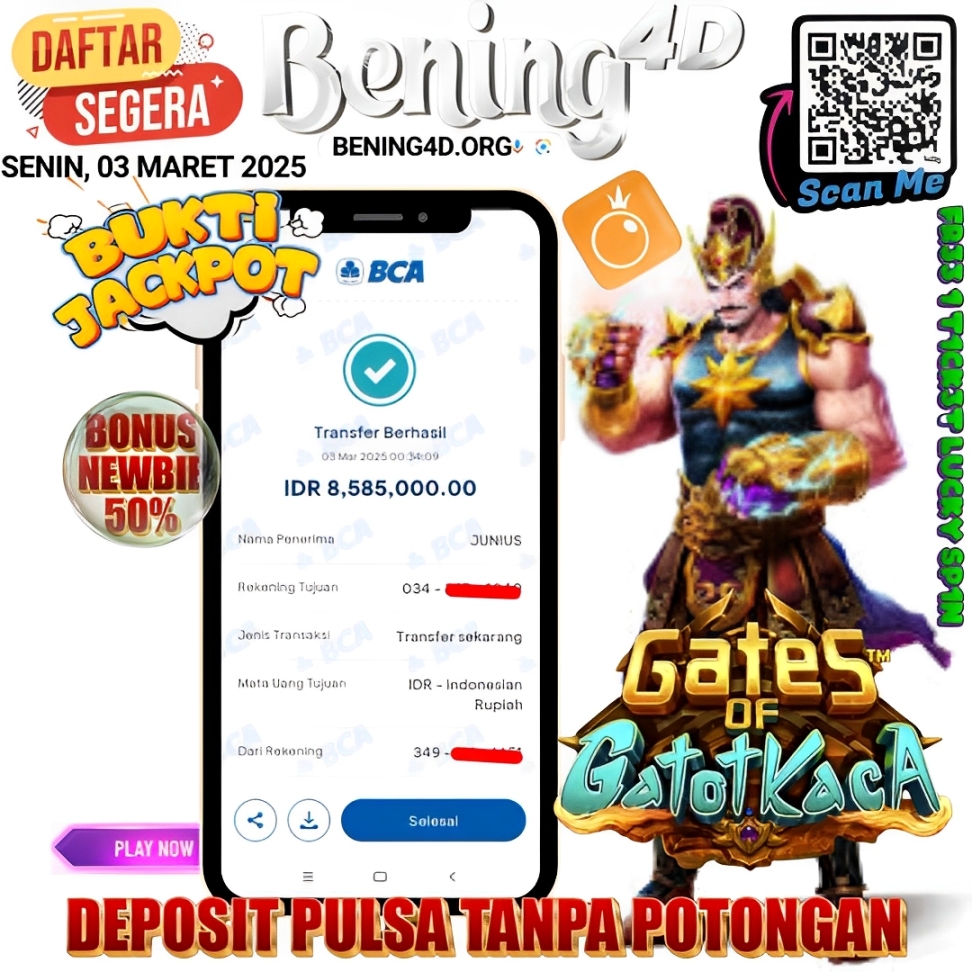 BUKTI KEMENANGAN JACKPOT SLOT GACOR TGL 03 MARET 2025