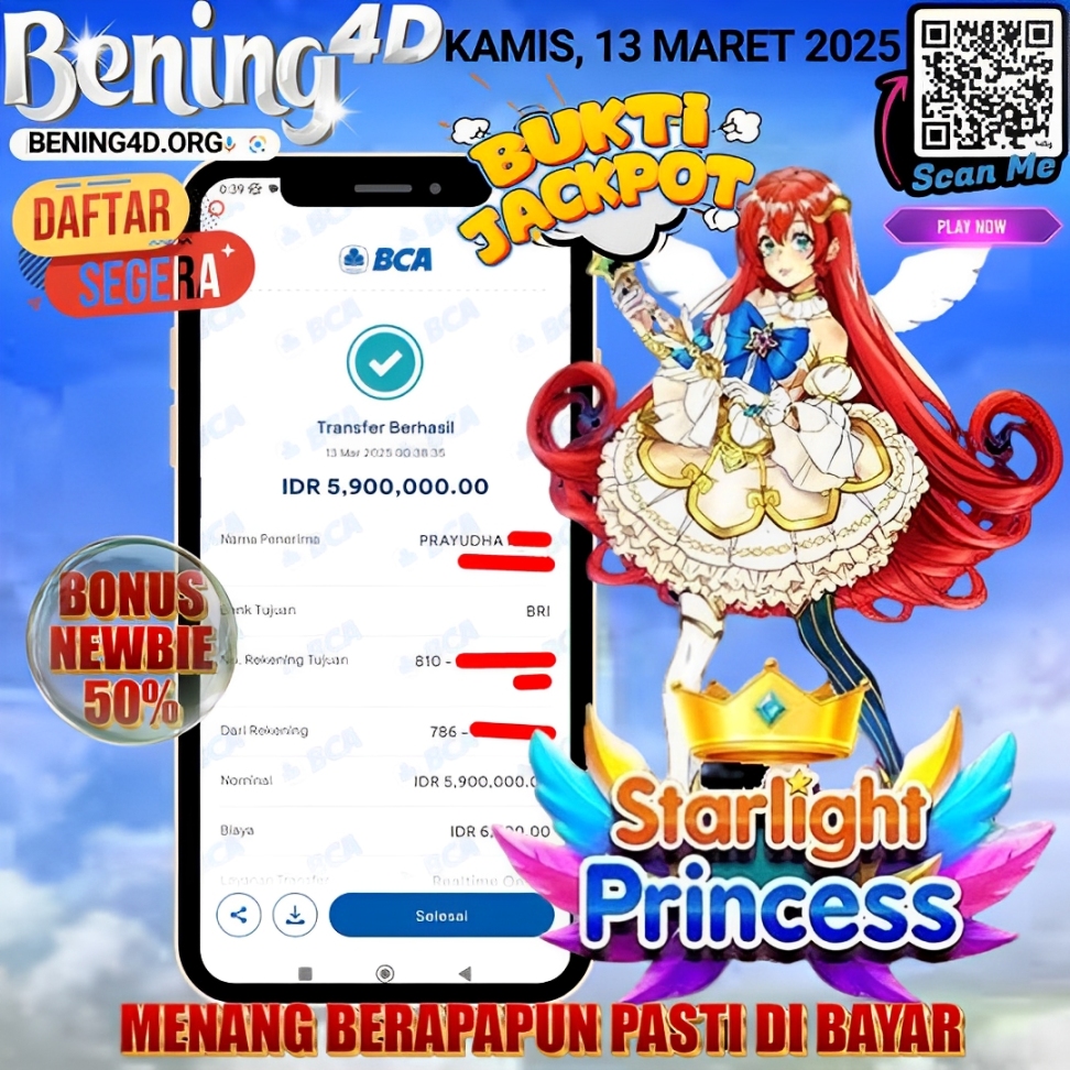 BUKTI KEMENANGAN JACKPOT SLOT GACOR TGL 13 MARET 2025