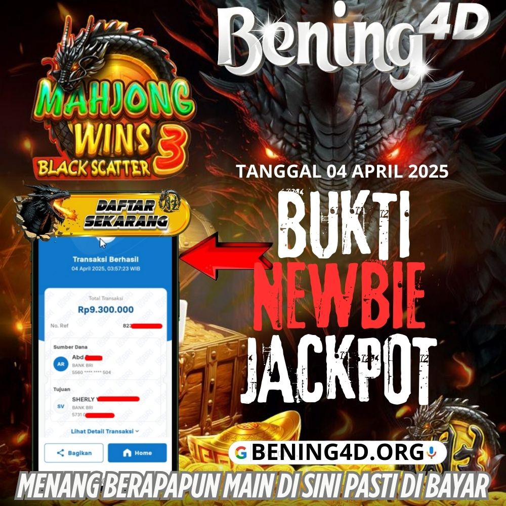 BUKTI KEMENANGAN JACKPOT SLOT GACOR TGL 04 APRIL 2025