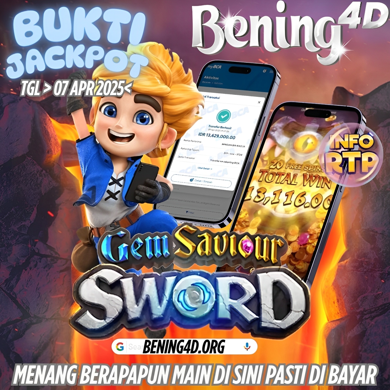 BUKTI KEMENANGAN JACKPOT SLOT GACOR TGL 07 APRIL 2025